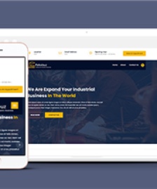 黃色主題精品鋼鐵制造業(yè)企業(yè)網(wǎng)站模板-HTML5模板