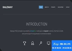企業(yè)工作室項目介紹展示創(chuàng)意圖文包裝web模板-HTML5模板