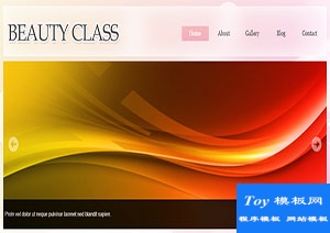 beauty class小指漸變bokeh背景設(shè)計雙列網(wǎng)站模板-HTML5模板