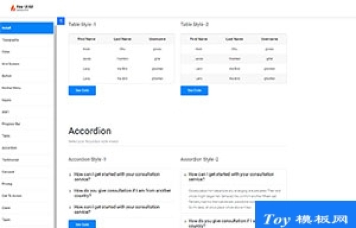 Fire Bootstrap 4 UI Kit前端框架模板-Toy模板網(wǎng)編號(hào)18038