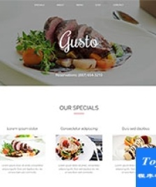 美食西餐廳引導(dǎo)頁bootstrap模板
