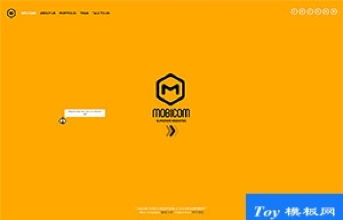 簡潔黃色扁平化Tab切換項目展示html5模板-Toy模板網(wǎng)編號18478