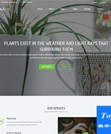 綠色盆栽園藝工作室bootstrap精品模板-HTML5模板