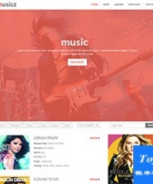 music音樂專輯門戶博客html5模板