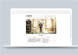 白色簡單婚慶攝影公司網站html模板-HTML5模板