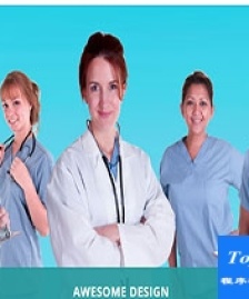 Medical藍色背景醫(yī)療機構醫(yī)院主題引導網站模板