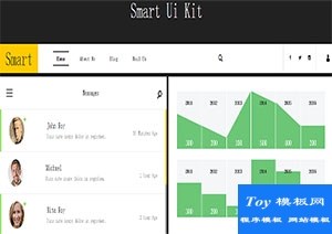 Smart Ui Kit智能現(xiàn)代UI套件數(shù)據(jù)分析網(wǎng)站模板-手機模板