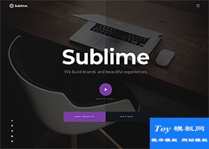 大氣寬屏黑色WEB軟件官網css3模板-HTML5模板