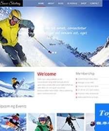 滑雪運(yùn)動競技比賽html5模板