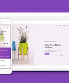 紫色家居裝飾公司網站模板下載-HTML5模板