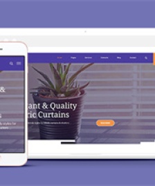 紫色HTML5門窗窗簾設(shè)計公司網(wǎng)站模板