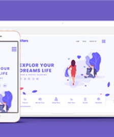 響應(yīng)式夢想生活個人旅游博客網(wǎng)站靜態(tài)模板-HTML5模板