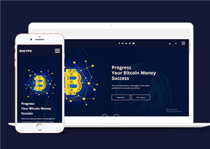 藍色自適應虛擬貨幣金融投資公司網(wǎng)站html模板-HTML5模板