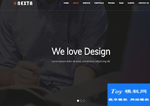 Nexta高端軟件設(shè)計公司服務(wù)響應(yīng)式網(wǎng)站首頁模板-CSS模板