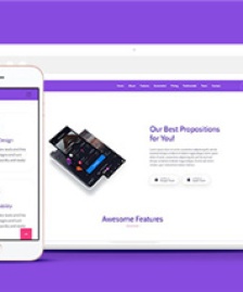 紫色APP項(xiàng)目展示網(wǎng)頁模板下載-HTML5模板