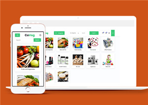 響應(yīng)式綠色生活食品電商網(wǎng)站模板-HTML5模板
