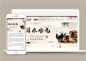 中國風(fēng)水墨風(fēng)格健康養(yǎng)生產(chǎn)品網(wǎng)站模板-HTML5模板