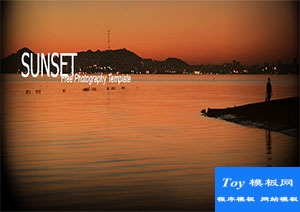 sunset黑色主題簡(jiǎn)約日落web網(wǎng)站模板-手機(jī)模板