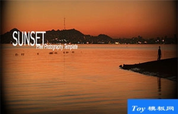 sunset黑色主題簡(jiǎn)約日落web網(wǎng)站模板-Toy模板網(wǎng)編號(hào)17482