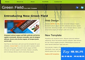 green field綠色主題清爽精致微型網(wǎng)站模板-手機(jī)模板