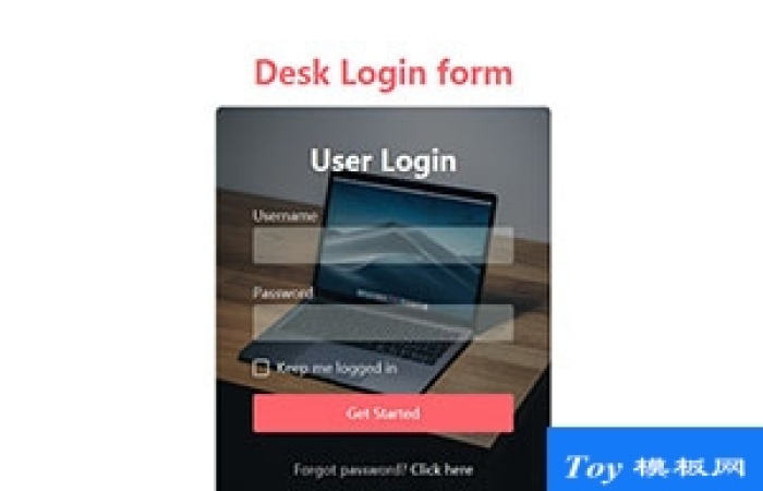 Desk方形桌面用戶登錄響應網(wǎng)頁界面手機模板-Toy模板網(wǎng)編號17681