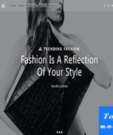 Fashion時尚模特公司灰色元素宣傳滑動模板