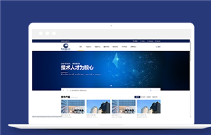 藍色電子信息科技公司官網靜態(tài)HTML模板-Toy模板網編號12648
