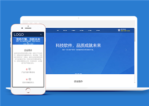 藍色簡約寬屏科技軟件服務企業(yè)網(wǎng)站模板-HTML5模板