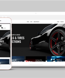 黑色大氣寬屏汽車零部件銷售網(wǎng)站模板-HTML5模板