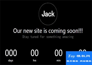 jack黑色大氣倒計時功能多用途單頁網站模板-手機模板