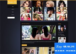 黑色photo相冊(cè)圖庫(kù)個(gè)人博客模板-HTML5模板