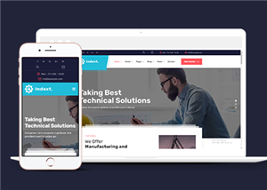 藍色自適應建筑工程管理重工業(yè)網(wǎng)站html模板-HTML5模板