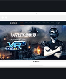 深藍(lán)色動(dòng)態(tài)炫酷VR娛樂游戲公司官網(wǎng)模板-HTML5模板