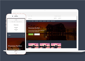 簡單實(shí)用大圖旅游企業(yè)框架單頁網(wǎng)站模板-HTML5模板