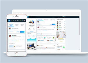 企業(yè)風格的社交媒體工作招聘交流網(wǎng)站模板-HTML5模板