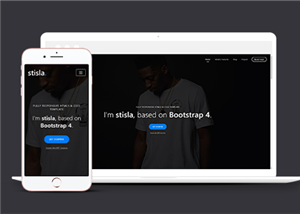 黑色全屏個人主頁展示Bootstrap網(wǎng)站模板-HTML5模板