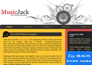 music jack固定寬度布局音樂網(wǎng)站模板-手機(jī)模板