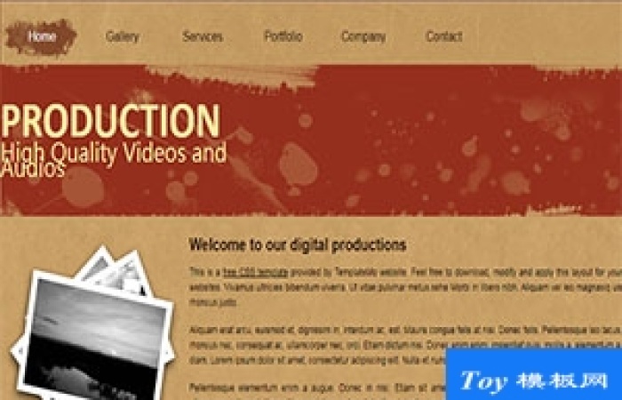 production復(fù)古大氣風(fēng)格多用途單頁(yè)網(wǎng)站模板-Toy模板網(wǎng)編號(hào)17484