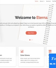 Eterna創(chuàng)新簡約交互式引導(dǎo)程序web網(wǎng)站模板