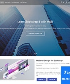 Bootstrap 4引導(dǎo)頁單頁html5模板