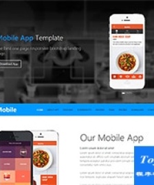 藍(lán)色漂亮Mobile App開發(fā)企業(yè)官網(wǎng)模板