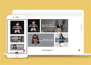 時(shí)尚黑色進(jìn)口服裝HTML5網(wǎng)站模板-HTML5模板