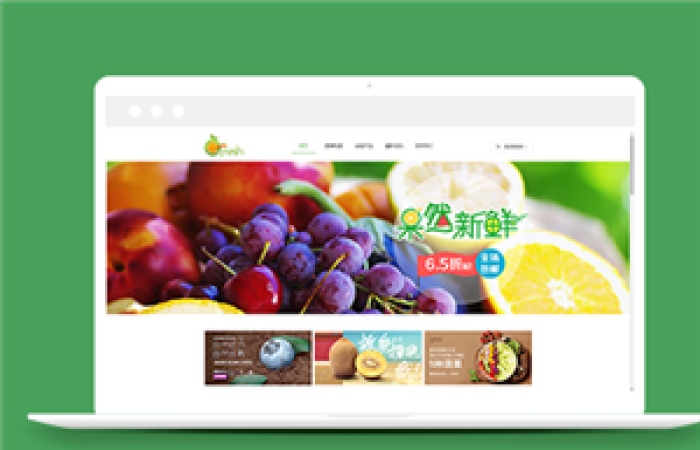 綠色仿果然新鮮水果商城html網(wǎng)站模板-Toy模板網(wǎng)編號12518