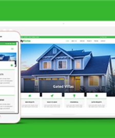 綠色主題高端房地產銷售企業(yè)網站模板-HTML5模板
