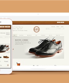 棕色風格的HTML鞋子網上商城網站模板-HTML5模板