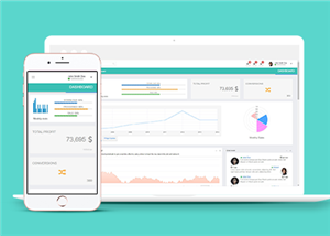 Dashboard綠色自適應后臺管理系統后臺網站模板-后臺模板