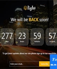 light大氣燈光城市夜景倒計時表響應(yīng)式單頁網(wǎng)站模板