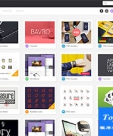 ps UI作品展gallery門(mén)戶媒體html5模板