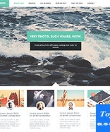 INFUSION綠色wp theme html模板