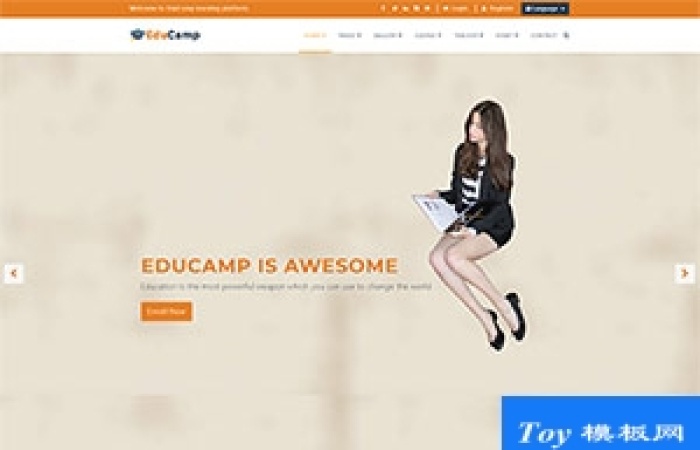 edu教育培訓(xùn)大學(xué)官網(wǎng)企業(yè)模板[演示]-Toy模板網(wǎng)編號19484
